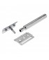 Aparat de ras clasic safety razor cu pieptene inchis Dovo Primo II 70000002