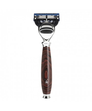 Aparat de barbierit compatibil Gillette Fusion cu maner din ebonita Muehle Purist R 58 F